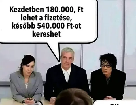 Vicc: Kezdetben lehet a fizetése…