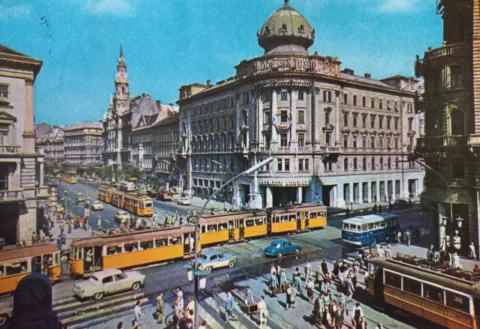 1965.  Bp., a Nagykörút a Rákóczi útnál.
MaNDA
 #RK1756645240