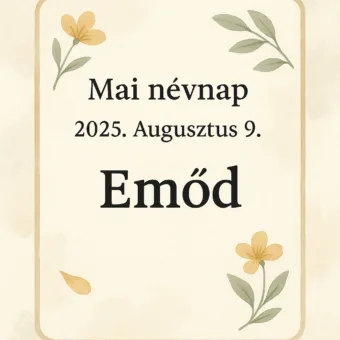 Mai névnap – Augusztus 9.: Emőd