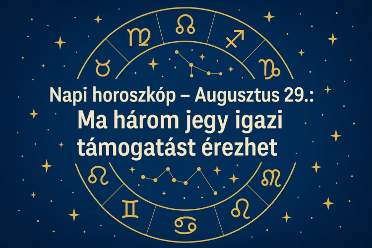 Napi horoszkóp – 2025. augusztus 29.: Ma három jegy igazi támogatást érezhet