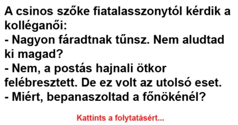 Vicc: A csinos szőke fiatalasszonytól kérdik a kolléganői