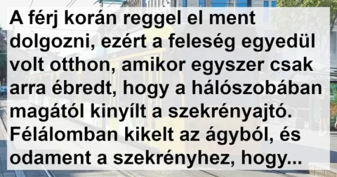 Vicc: A férj egy idegen fickót talált a szekrényben, amikor hazaért
