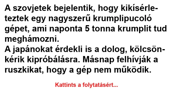 Vicc: A szovjetek bejelentik Vicc: A szovjetek bejelentik