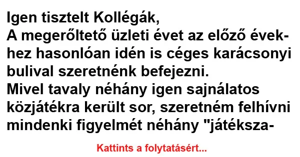 Vicc: Igen tisztelt Kollégák