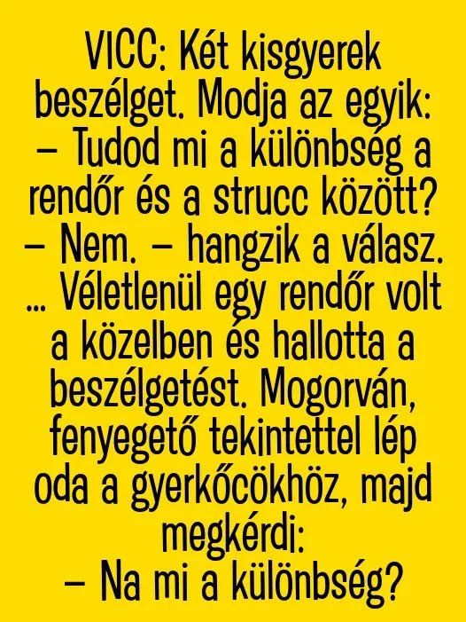Vicc: Két kisgyerek beszélget. Mondja az egyik: Vicc: Két kisgyerek beszélget. Mondja az egyik: