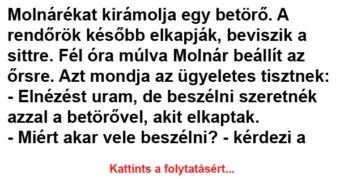 Vicc: Molnárékat kirámolja egy betörő