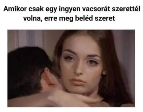 Amikor csak egy ingyen vacsorát szerettél volna, erre meg beléd szeret