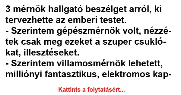 Vicc: 3 mérnök hallgató beszélget