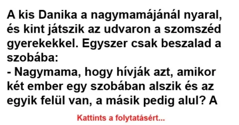 Vicc: A kis Danika a nagymamájánál nyaral