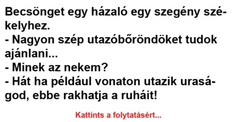 Vicc: Becsönget egy házaló egy szegény székelyhez