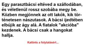 Vicc: Egy parasztbácsi eltéved a szállodában