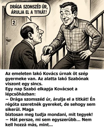 Vicc: Kovács úrnak öt szép gyermeke van