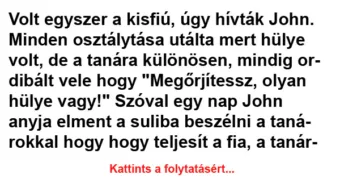 Vicc: Volt egyszer a kisfiú, úgy hívták John