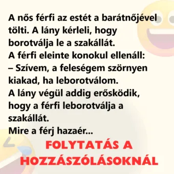 Vicc: a nős férfit kérleli a barátnője