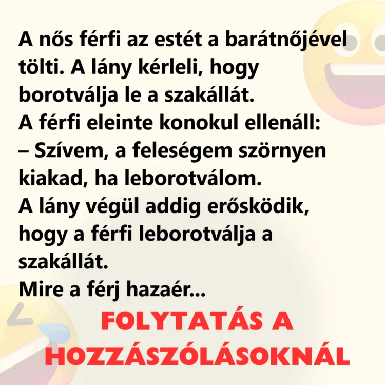 Vicc: a nős férfit kérleli a barátnője