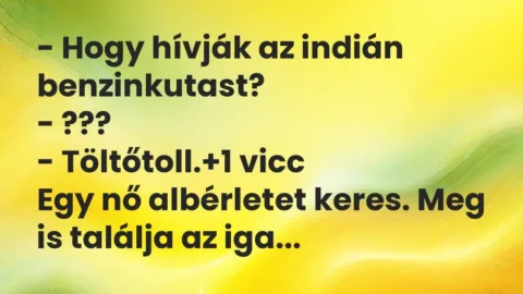 Vicc: – Hogy hívják az indián benzinkutast?

– ???

– Töltőtoll.