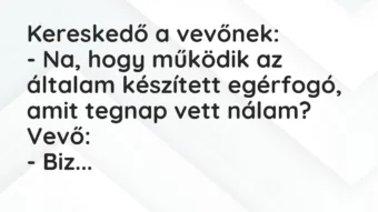 Vicc: Kereskedő a vevőnek: – Na, hogy működik az általam készített egérfogó, amit…