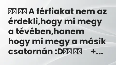 Viccek: 
		  
		  A férfiakat nem az érdekli,hogy mi megy a tévében,hanem…