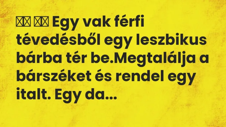 Viccek: Egy vak férfi tévedésből egy leszbikus bárba tér…