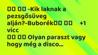 Viccek: -Kik laknak a pezsgősüveg alján?-Buborék …