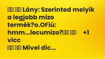 Viccek: Lány: Szerinted melyik a legjobb mizo termék?o.OFiú:…
