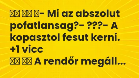 Viccek: 
		  
		  ‎- Mi az abszolut pofatlansag?- ???- A kopasztol…