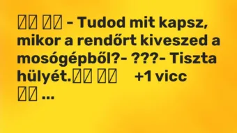 Viccek: – Tudod mit kapsz, mikor a rendőrt kiveszed a…