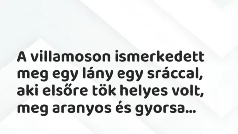 Vicces történet: 
	    	    


A villamoson ismerkedett meg egy lány egy…