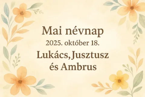 Mai névnap – Október 18.: Lukács, Jusztusz és Ambrus