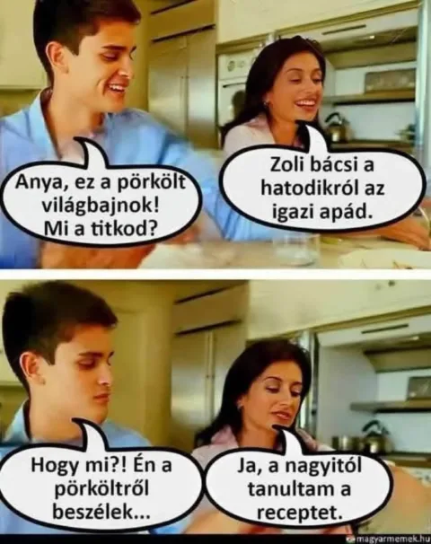 Anya, ez a pörkölt világbajnok Mi a titkod...