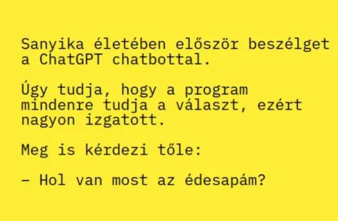 Vicc: A kis Sanyika életében először beszélget a ChatGPT chatbottal