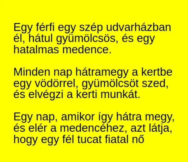 Vicc: A medencébe beszökött fürdőző lányok esete - Vicc: A medencébe beszökött fürdőző lányok esete –