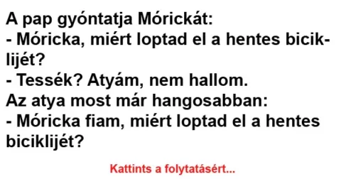 Vicc: A pap gyóntatja Mórickát