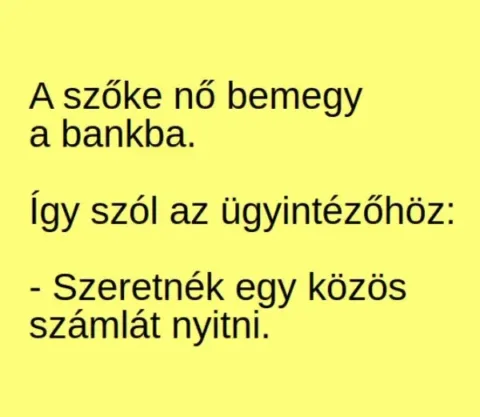 Vicc: A szőke nő bemegy a bankba –