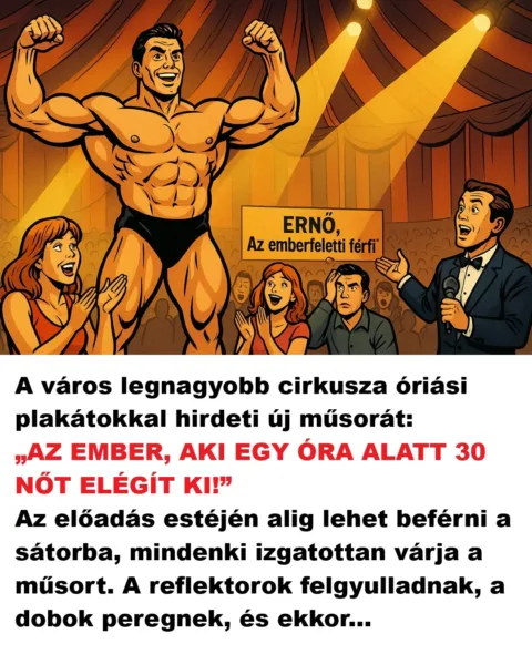 Vicc: A város legnagyobb cirkusza óriási plakátokkal hirdeti új műsorát Vicc: A város legnagyobb cirkusza óriási plakátokkal hirdeti új műsorát