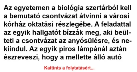 Vicc: Az egyetemen a biológia szertárból Vicc: Az egyetemen a biológia szertárból