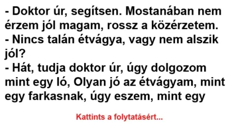 Vicc: Doktor úr, segítsen