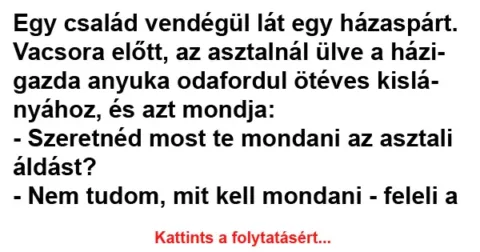 Vicc: Egy család vendégül lát egy házaspárt