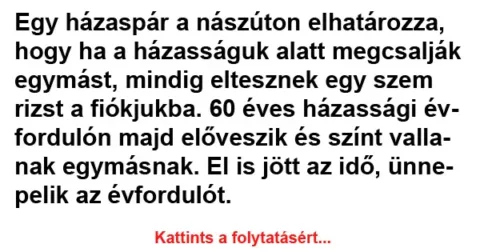 Vicc: Egy házaspár a nászúton elhatározza