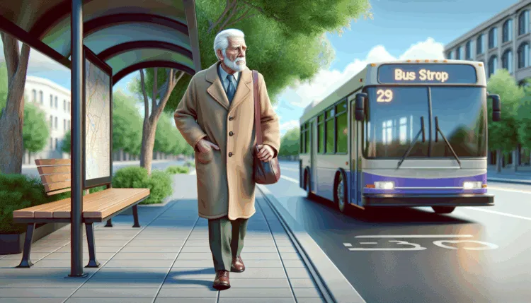 Vicc: Egy öreg bácsi megy a buszmegállóba, de látszik rajta, hogy nagyon zavarban …