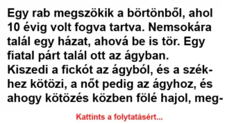 Vicc: Egy rab megszökik a börtönből