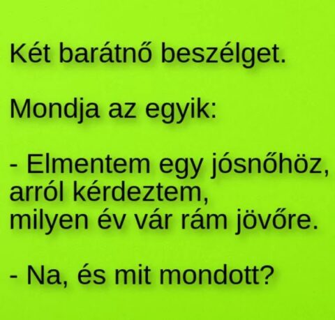 Vicc: Elmentem egy jósnőhöz, hogy milyen 2024-es év vár rám –