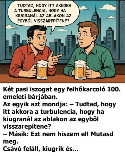 Vicc: Két pasi iszogat