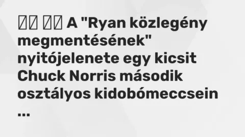 Viccek: 
		  
		  A „Ryan közlegény megmentésének” nyitójelenete egy kicsit…