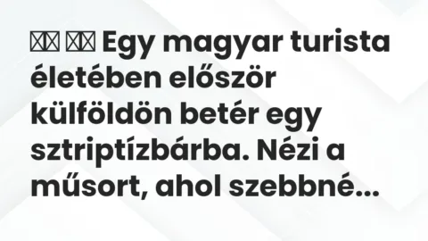 Viccek: 
		  
		  Egy magyar turista életében először külföldön betér egy…