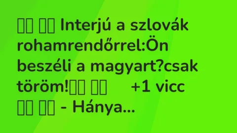 Viccek: 
		  
		  Interjú a szlovák rohamrendőrrel:Ön beszéli a…