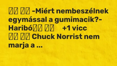 Viccek: 
		  
		  -Miért nembeszélnek egymással a gumimacik?-…