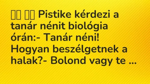 Viccek: 
		  
		  Pistike kérdezi a tanár nénit biológia órán:- Tanár…