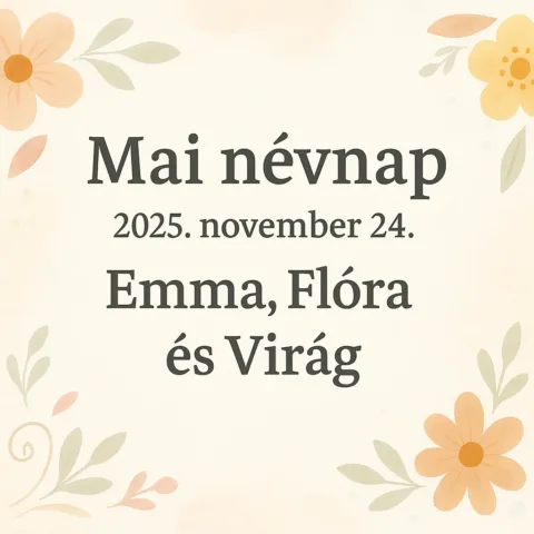 Mai névnap – november 24.: Emma, Flóra és Virág