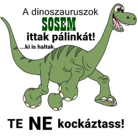 A dinoszauruszok SOSEM ittak pálinkát...